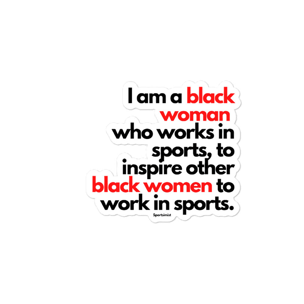 Black Woman in Sports Sticker
