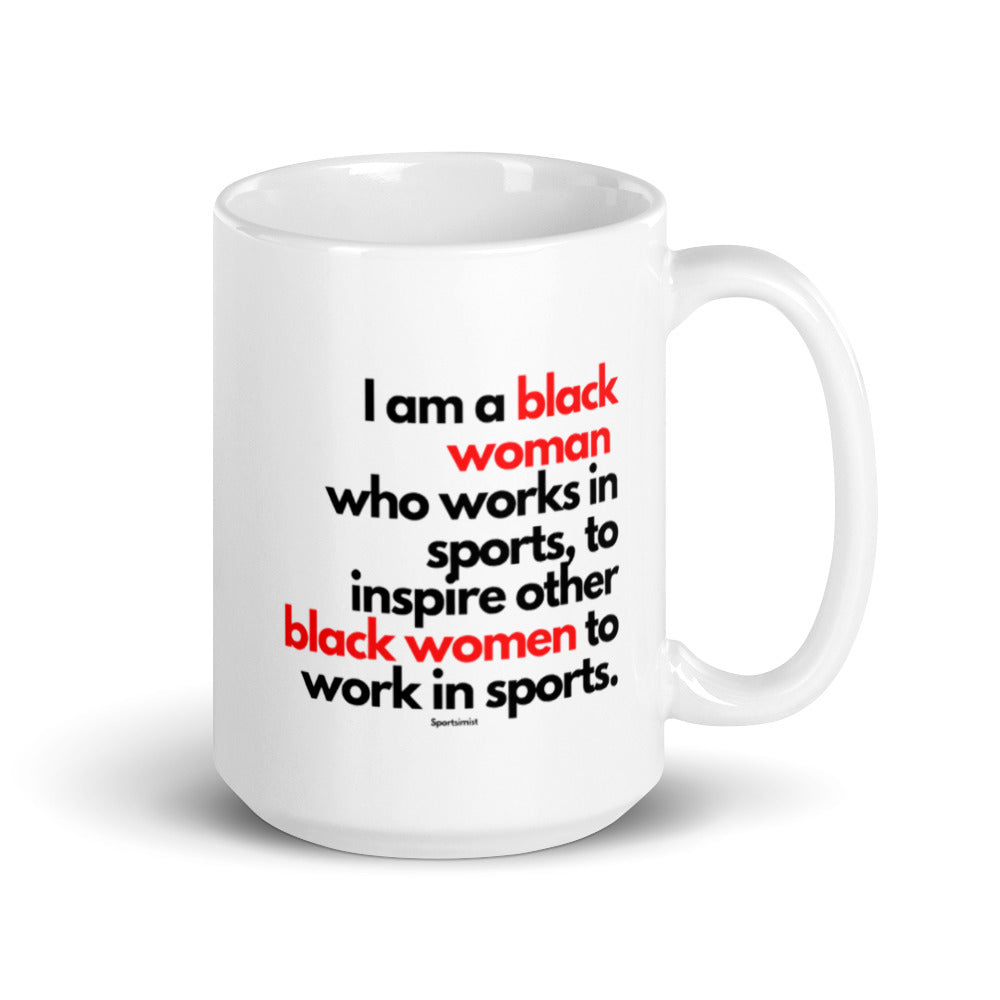 Black Woman in Sports Mug