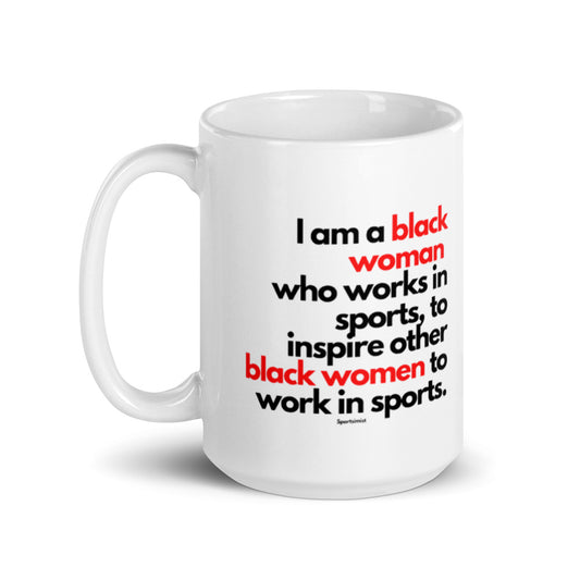 Black Woman in Sports Mug