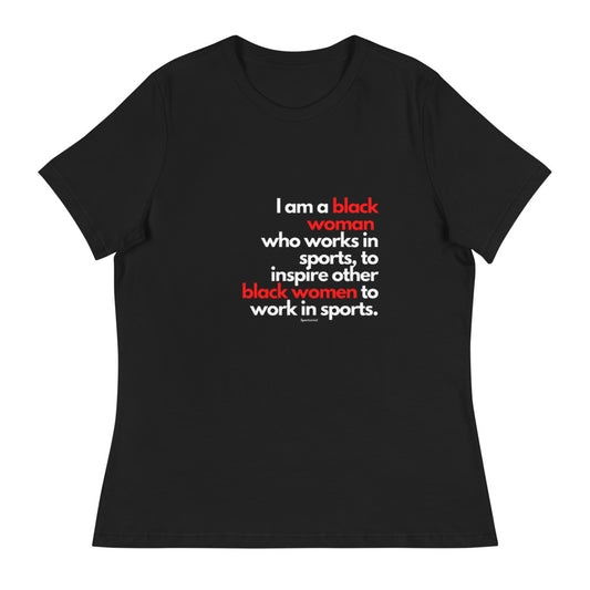 Black Woman in Sports Tee